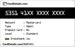 Card Details: 535141