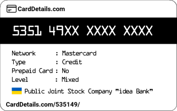 Card Details: 535149