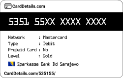 Card Details: 535155