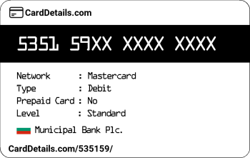 Card Details: 535159