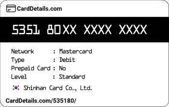 Card Details: 535180