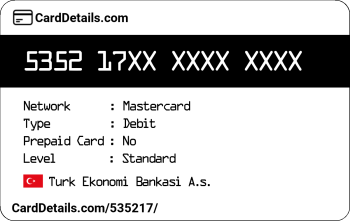 Card Details: 535217