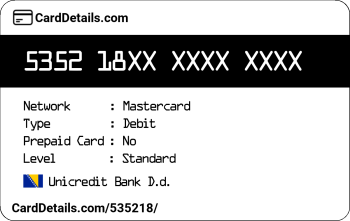 Card Details: 535218