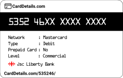 Card Details: 535246