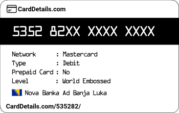 Card Details: 535282