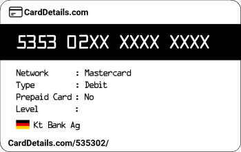 Card Details: 535302