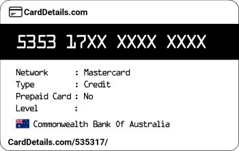 Card Details: 535317