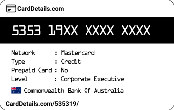 Card Details: 535319