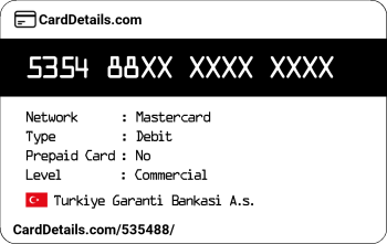 Card Details: 535488