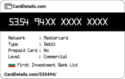 Card Details: 535494