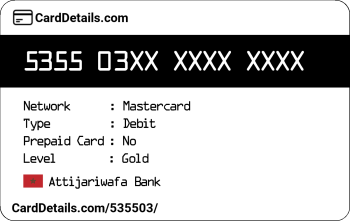 Card Details: 535503