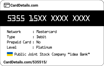 Card Details: 535515