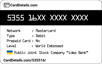 Card Details: 535516