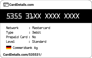 Card Details: 535531