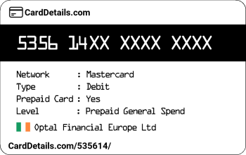 Card Details: 535614