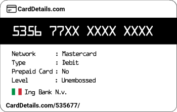Card Details: 535677