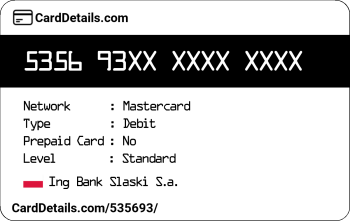 Card Details: 535693