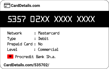 Card Details: 535702
