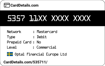 Card Details: 535711