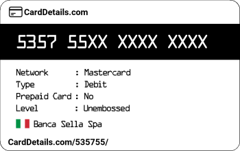 Card Details: 535755