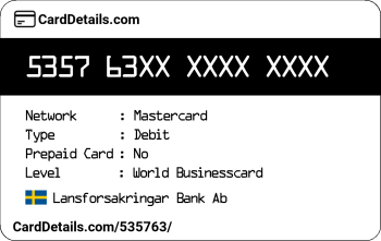Card Details: 535763