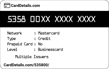 Card Details: 535800