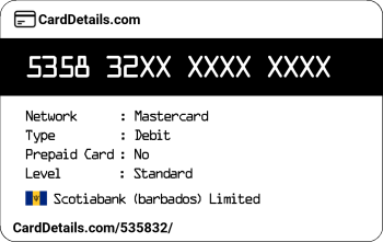 Card Details: 535832