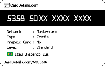 Card Details: 535850