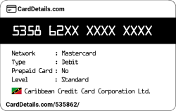 Card Details: 535862