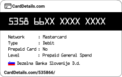 Card Details: 535866