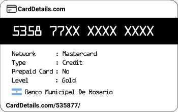 Card Details: 535877