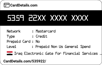 Card Details: 535922