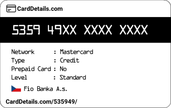 Card Details: 535949