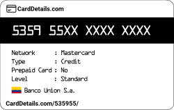 Card Details: 535955