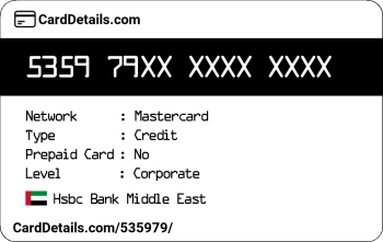 Card Details: 535979