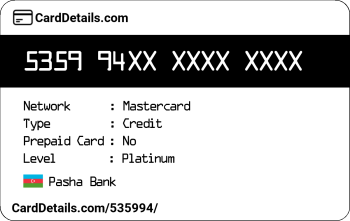 Card Details: 535994
