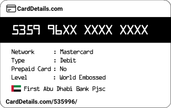Card Details: 535996