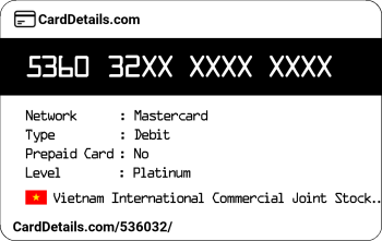 Card Details: 536032