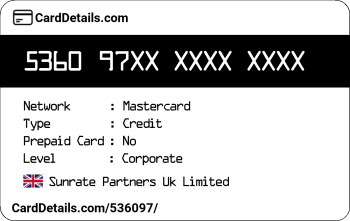 Card Details: 536097