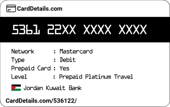 Card Details: 536122