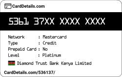 Card Details: 536137
