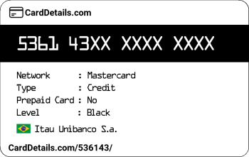 Card Details: 536143