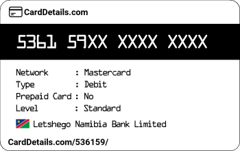 Card Details: 536159