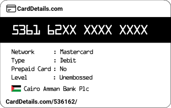 Card Details: 536162