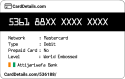 Card Details: 536188