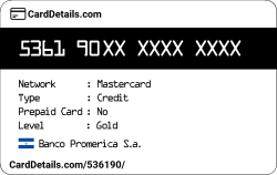 Card Details: 536190