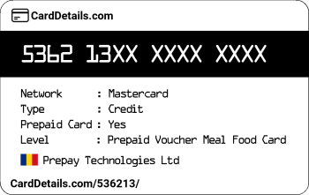 Card Details: 536213