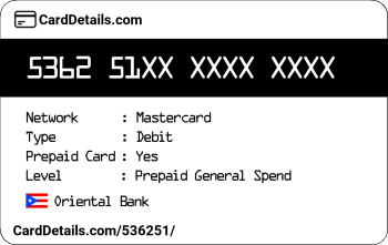 Card Details: 536251
