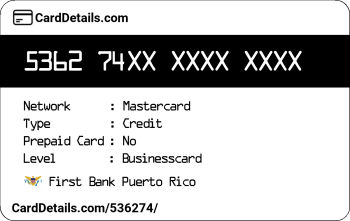 Card Details: 536274