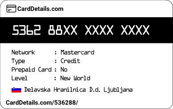 Card Details: 536288